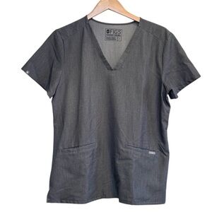 Figs Set Top And Pants Set Size Large Grey Turquoise Technical Collection